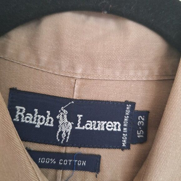 Ralph Lauren Long Sleeve Button Down  Textured Cotton Shirt Men's 15/32 - Picture 2 of 7